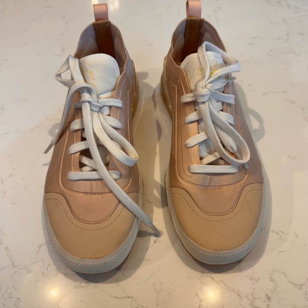 Adidas Stella McCartney Stylish Pink and Beige Sneakers with White Laces